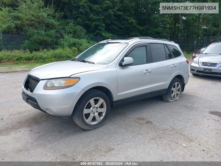 2007 Hyundai Santa Fe Limited/Se VIN: 5NMSH73E77H001934 Lot: 40157582