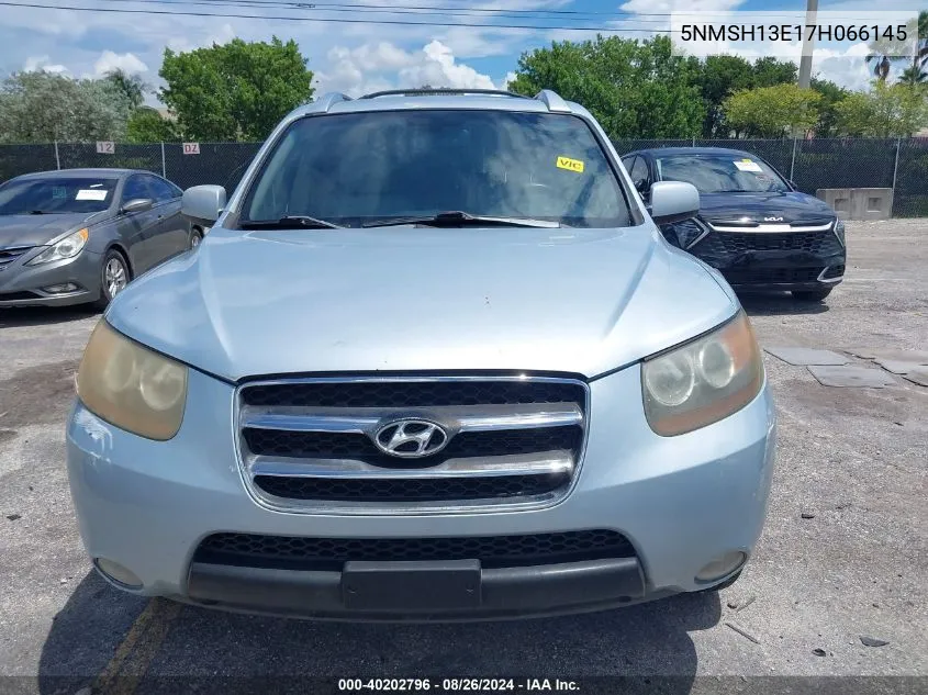 2007 Hyundai Santa Fe Limited/Se VIN: 5NMSH13E17H066145 Lot: 40202796