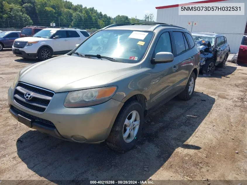 2007 Hyundai Santa Fe Gls VIN: 5NMSG73D57H032531 Lot: 40215288