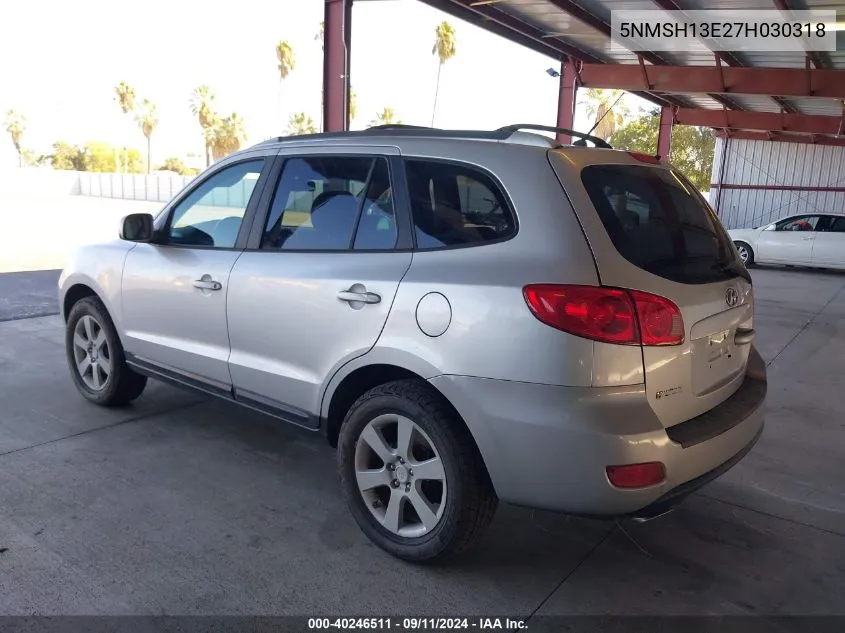 2007 Hyundai Santa Fe Limited/Se VIN: 5NMSH13E27H030318 Lot: 40246511