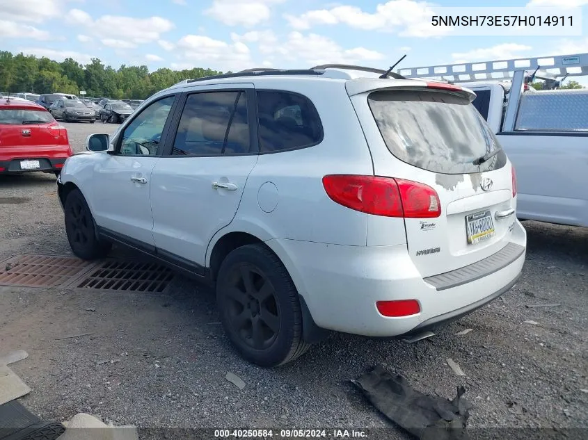 2007 Hyundai Santa Fe Se/Limited VIN: 5NMSH73E57H014911 Lot: 40250584