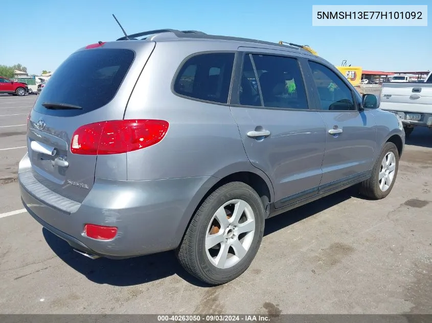 5NMSH13E77H101092 2007 Hyundai Santa Fe Limited/Se