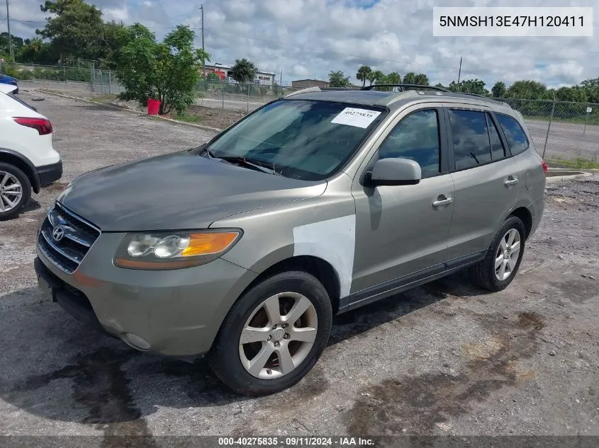 5NMSH13E47H120411 2007 Hyundai Santa Fe Limited/Se