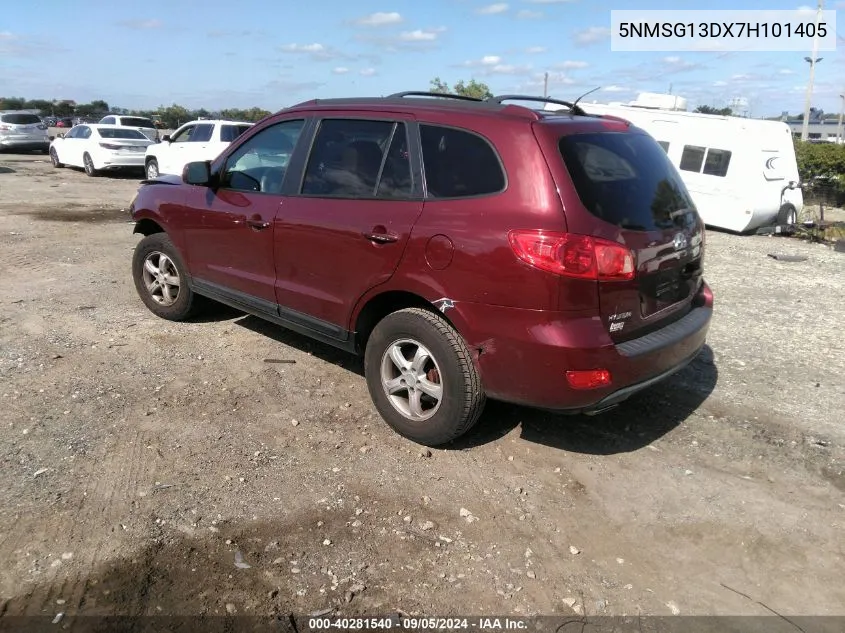 2007 Hyundai Santa Fe Gls VIN: 5NMSG13DX7H101405 Lot: 40281540