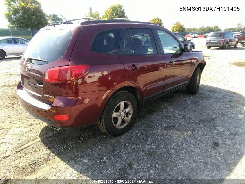 2007 Hyundai Santa Fe Gls VIN: 5NMSG13DX7H101405 Lot: 40281540