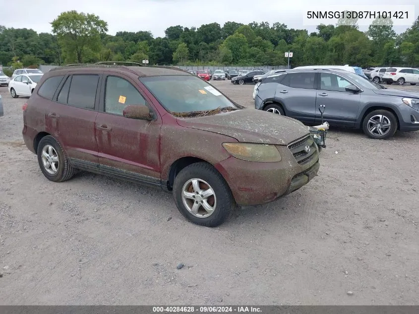 2007 Hyundai Santa Fe Gls VIN: 5NMSG13D87H101421 Lot: 40284628