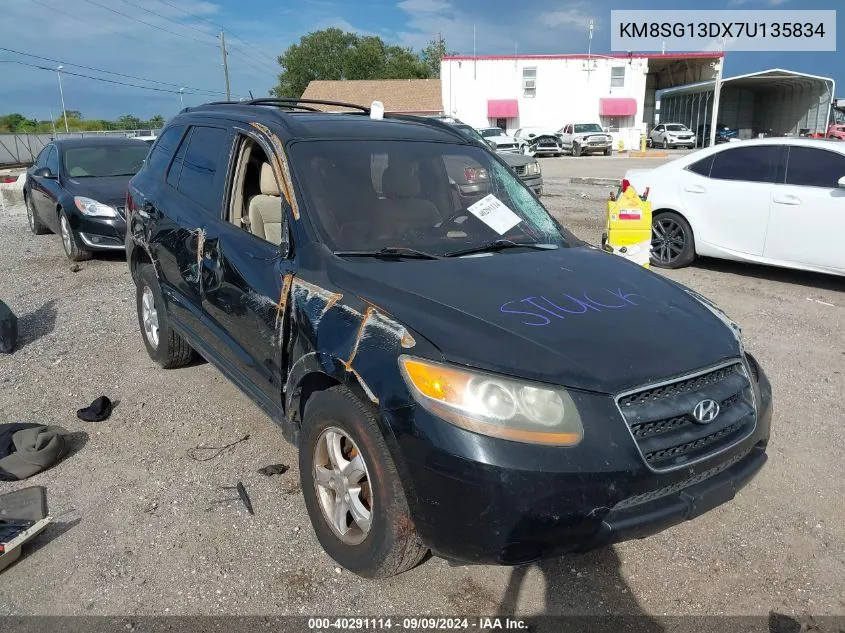 2007 Hyundai Santa Fe Gls VIN: KM8SG13DX7U135834 Lot: 40291114