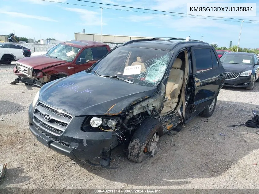 2007 Hyundai Santa Fe Gls VIN: KM8SG13DX7U135834 Lot: 40291114