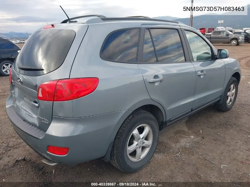 5NMSG73D57H083463 2007 Hyundai Santa Fe Gls