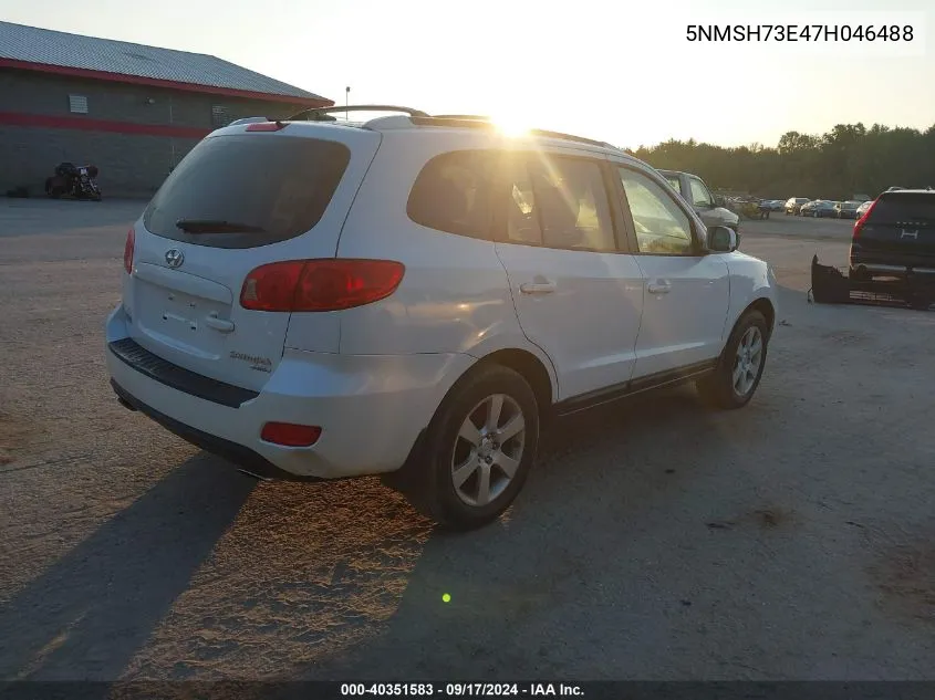 2007 Hyundai Santa Fe Limited/Se VIN: 5NMSH73E47H046488 Lot: 40351583