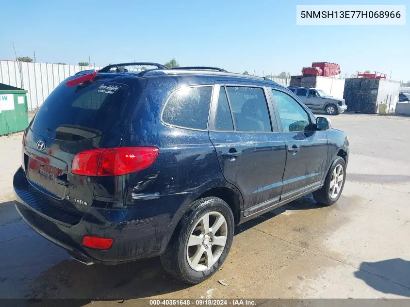 2007 Hyundai Santa Fe Limited/Se VIN: 5NMSH13E77H068966 Lot: 40351648