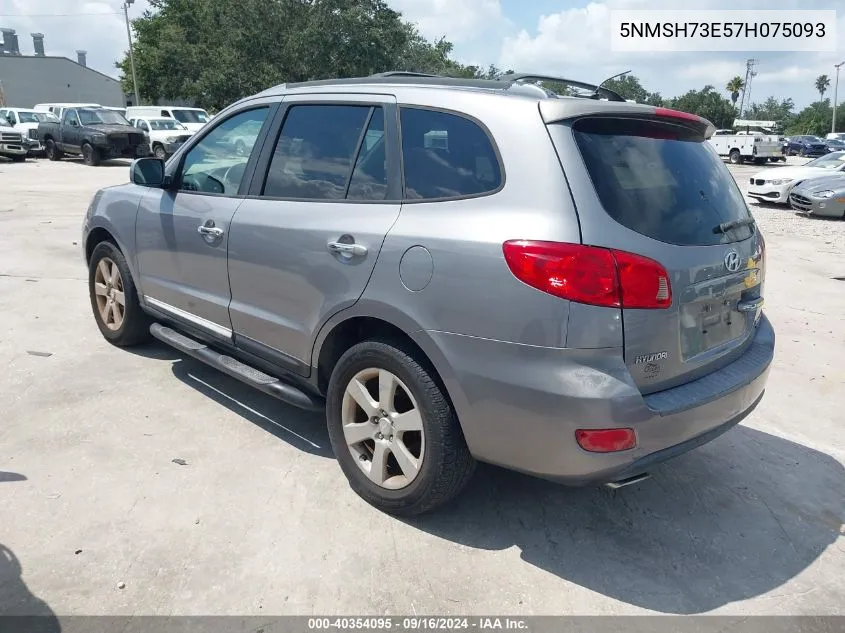 5NMSH73E57H075093 2007 Hyundai Santa Fe Se/Limited