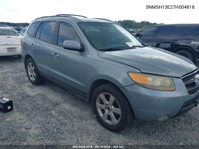 2007 Hyundai Santa Fe Limited/Se VIN: 5NMSH13E27H004818 Lot: 40361679