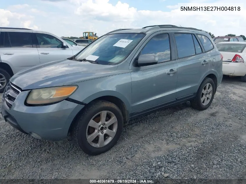 5NMSH13E27H004818 2007 Hyundai Santa Fe Limited/Se