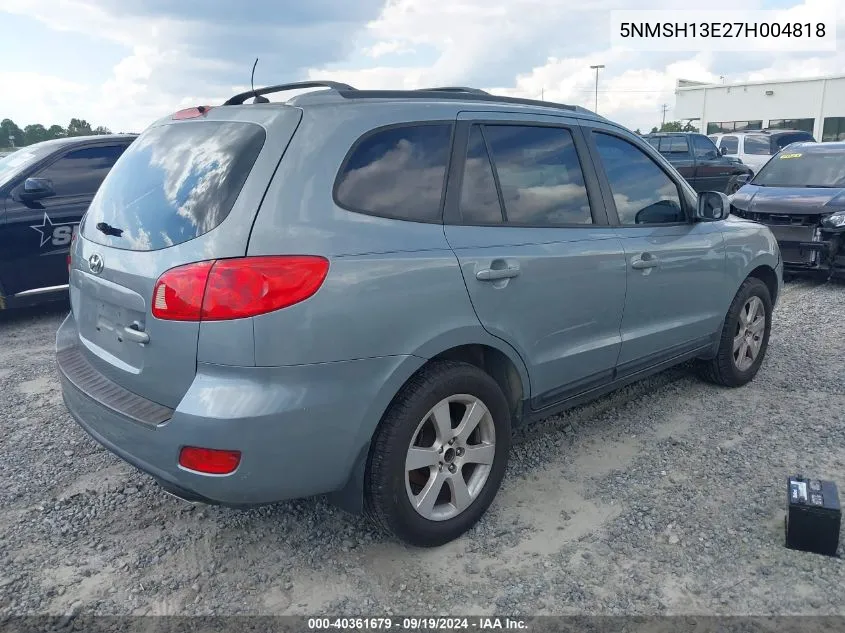 5NMSH13E27H004818 2007 Hyundai Santa Fe Limited/Se