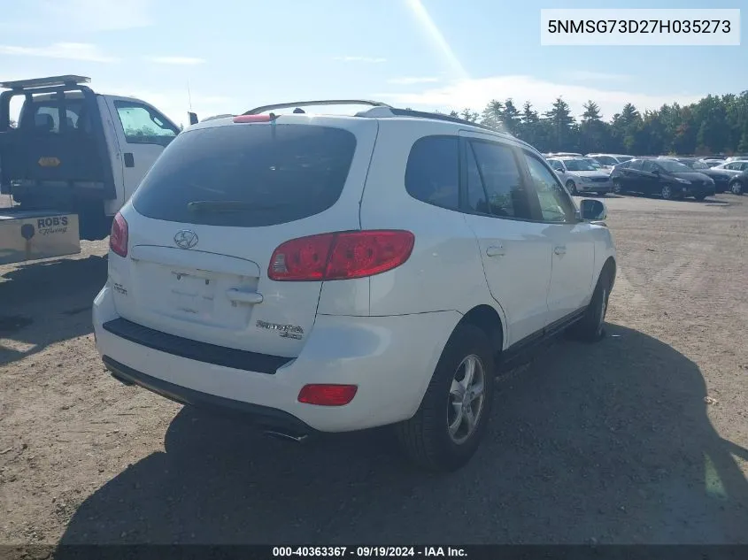 5NMSG73D27H035273 2007 Hyundai Santa Fe Gls