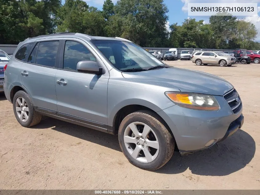 5NMSH13E67H106123 2007 Hyundai Santa Fe Limited/Se