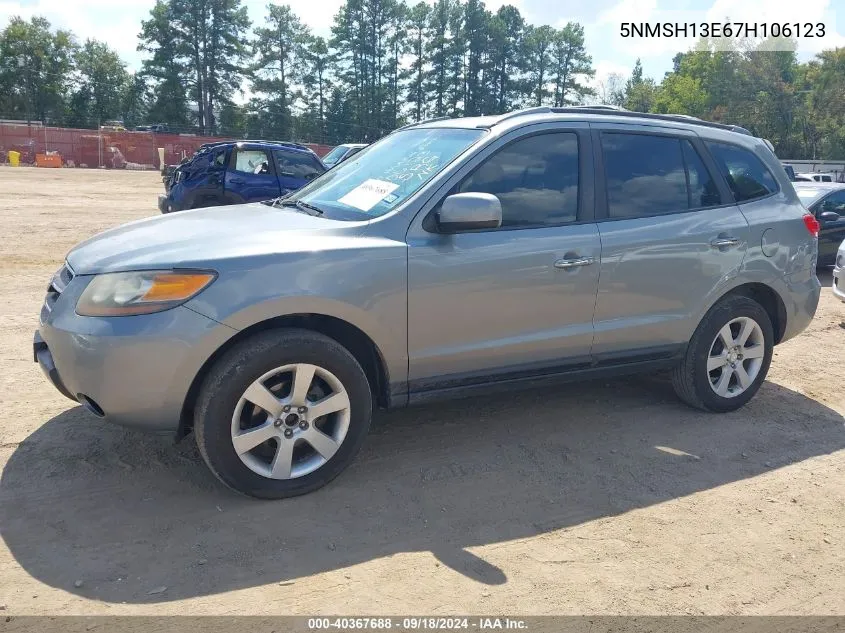 2007 Hyundai Santa Fe Limited/Se VIN: 5NMSH13E67H106123 Lot: 40367688