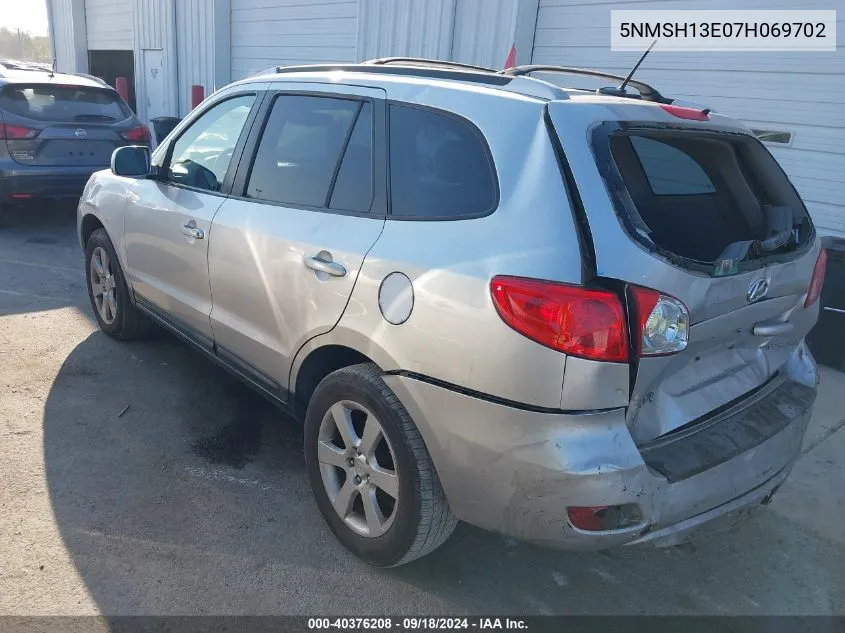 2007 Hyundai Santa Fe Limited/Se VIN: 5NMSH13E07H069702 Lot: 40376208