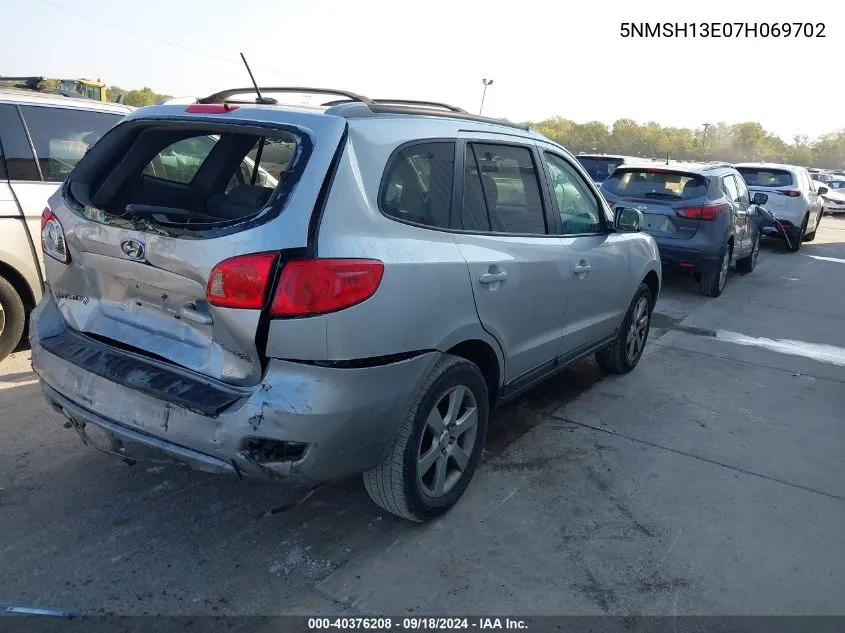 2007 Hyundai Santa Fe Limited/Se VIN: 5NMSH13E07H069702 Lot: 40376208