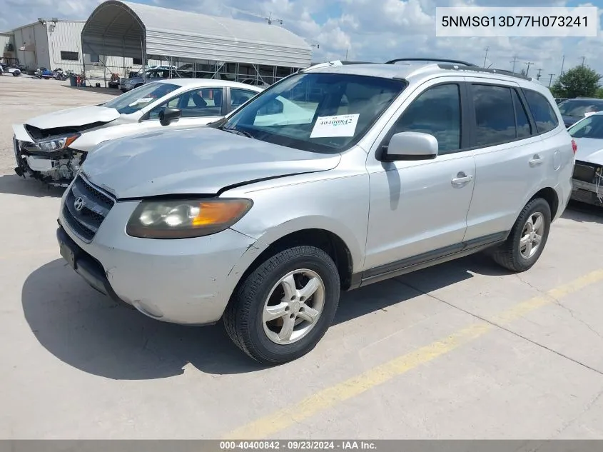 2007 Hyundai Santa Fe Gls VIN: 5NMSG13D77H073241 Lot: 40400842