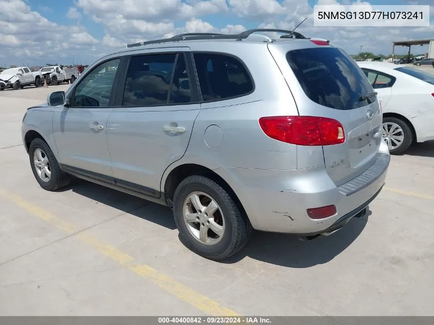 2007 Hyundai Santa Fe Gls VIN: 5NMSG13D77H073241 Lot: 40400842