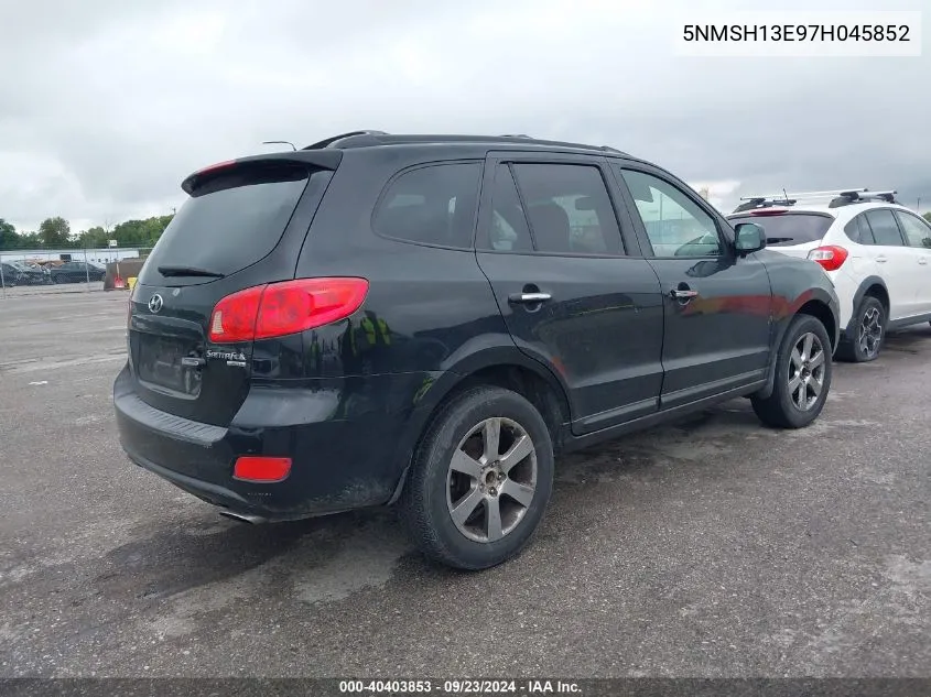 5NMSH13E97H045852 2007 Hyundai Santa Fe Limited/Se