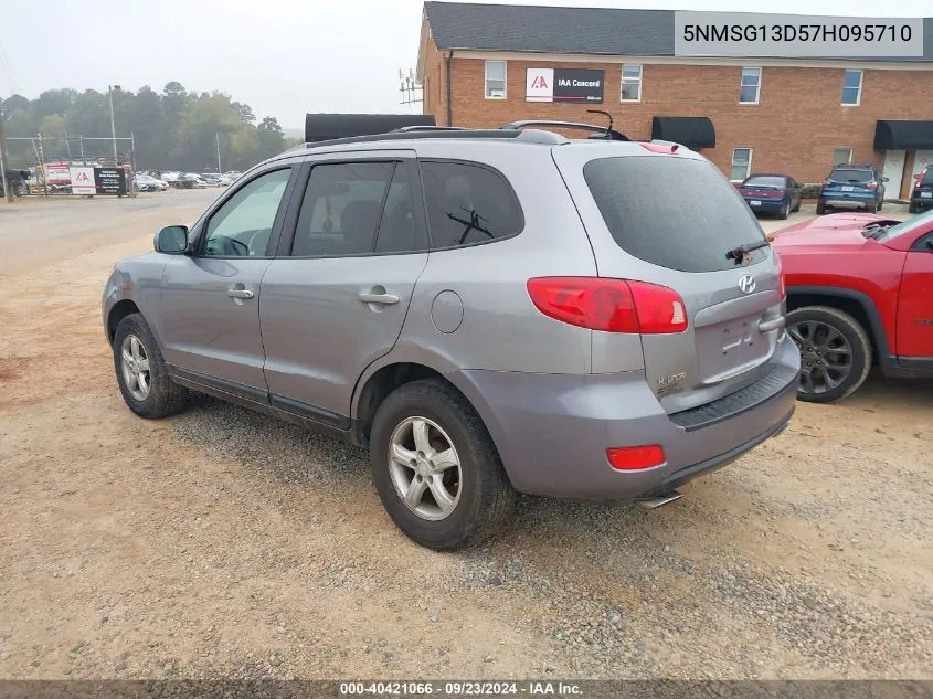 2007 Hyundai Santa Fe Gls VIN: 5NMSG13D57H095710 Lot: 40421066