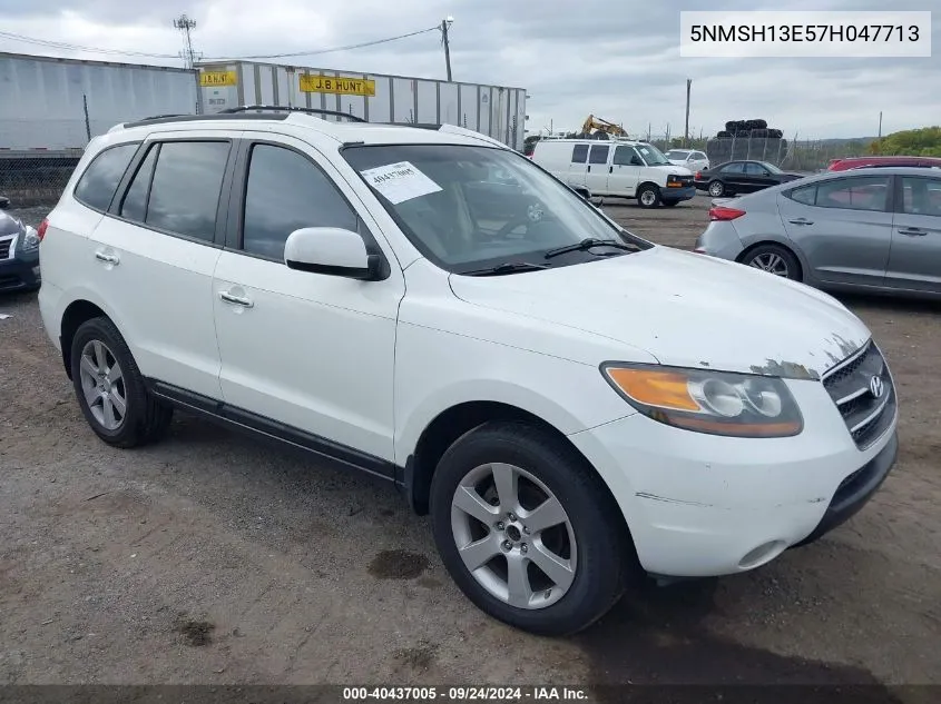 2007 Hyundai Santa Fe Limited/Se VIN: 5NMSH13E57H047713 Lot: 40437005