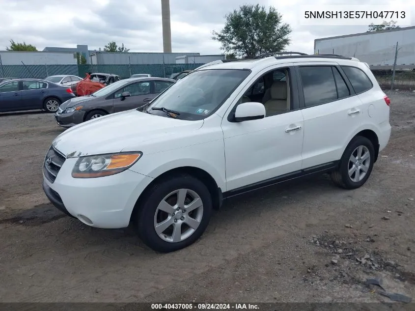 5NMSH13E57H047713 2007 Hyundai Santa Fe Limited/Se