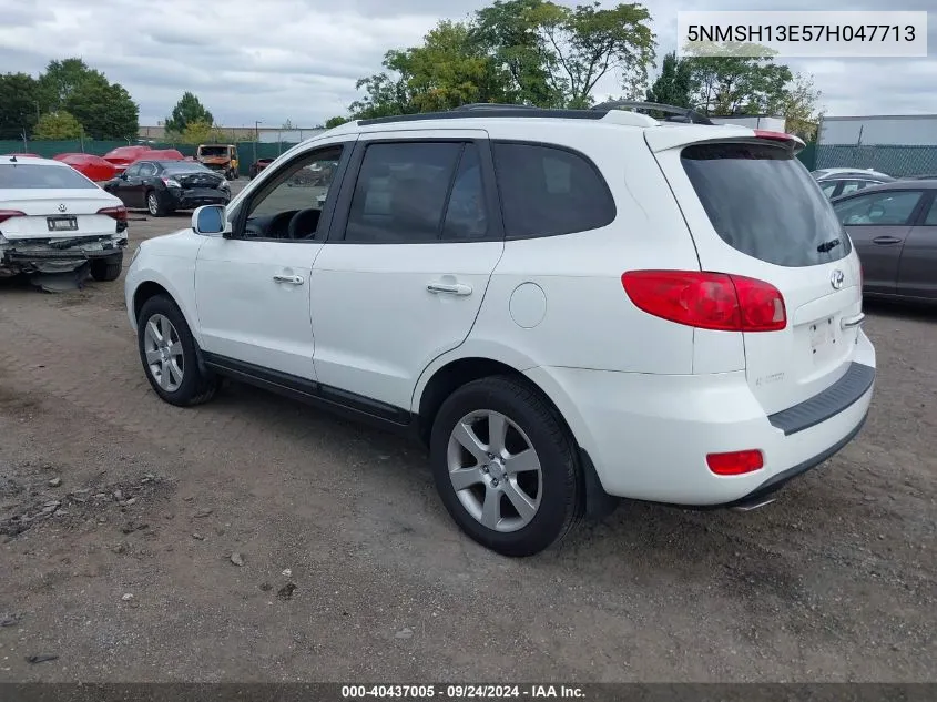 2007 Hyundai Santa Fe Limited/Se VIN: 5NMSH13E57H047713 Lot: 40437005