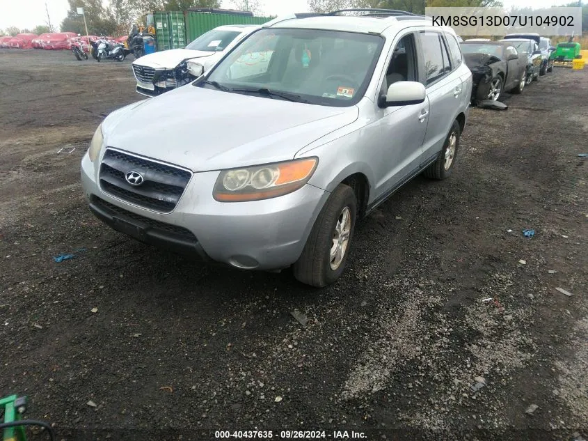 2007 Hyundai Santa Fe Gls VIN: KM8SG13D07U104902 Lot: 40437635