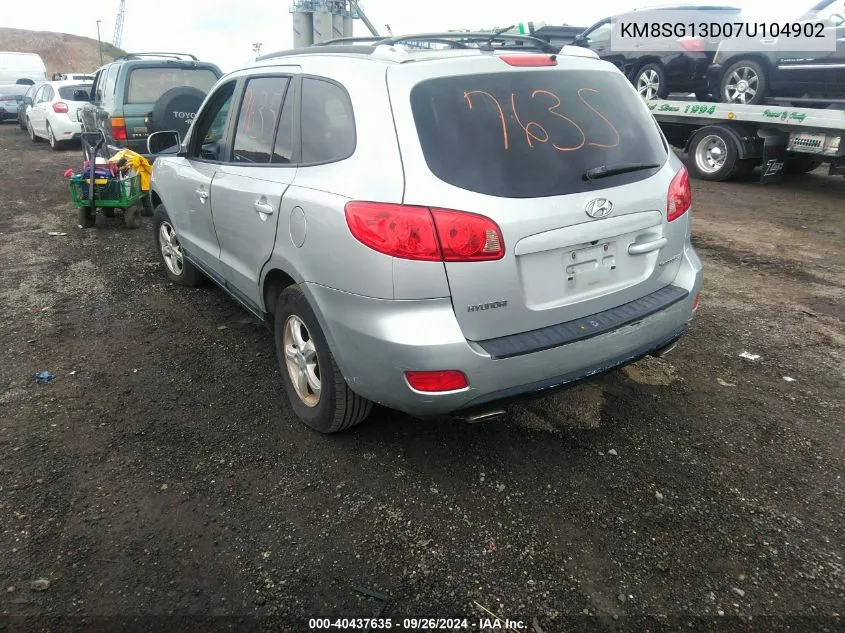 KM8SG13D07U104902 2007 Hyundai Santa Fe Gls