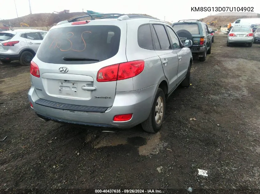 KM8SG13D07U104902 2007 Hyundai Santa Fe Gls