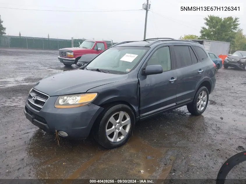 2007 Hyundai Santa Fe Se/Limited VIN: 5NMSH13E67H126341 Lot: 40439255