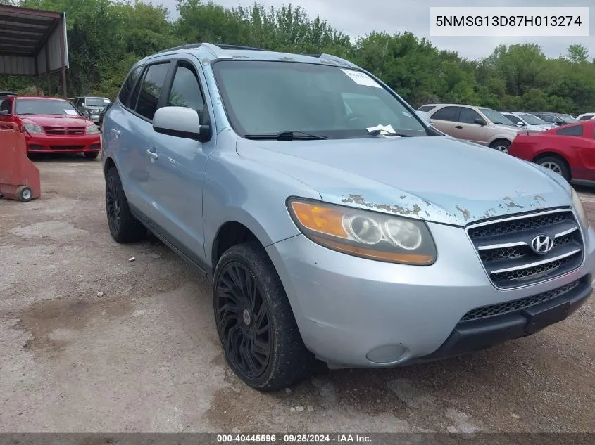 5NMSG13D87H013274 2007 Hyundai Santa Fe Gls