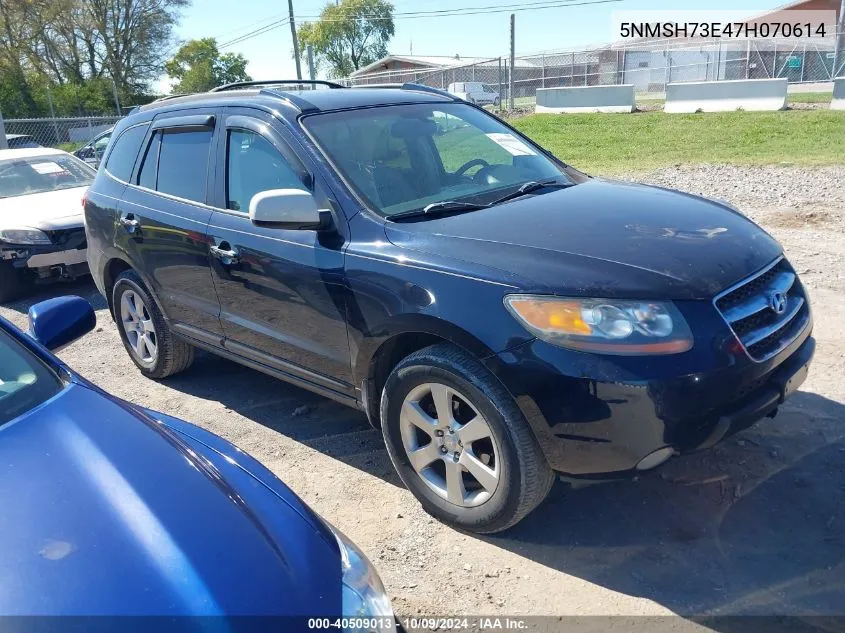 2007 Hyundai Santa Fe Limited/Se VIN: 5NMSH73E47H070614 Lot: 40509013