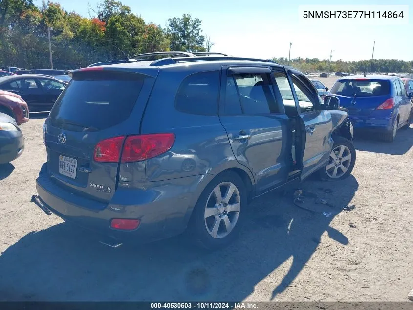 2007 Hyundai Santa Fe Limited/Se VIN: 5NMSH73E77H114864 Lot: 40530503