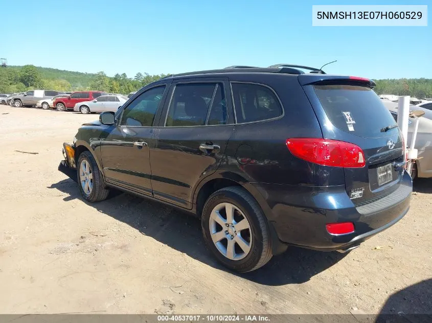 2007 Hyundai Santa Fe Limited/Se VIN: 5NMSH13E07H060529 Lot: 40537017