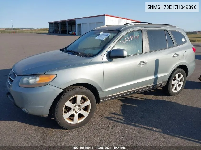 2007 Hyundai Santa Fe Limited/Se VIN: 5NMSH73E17H049896 Lot: 40539914