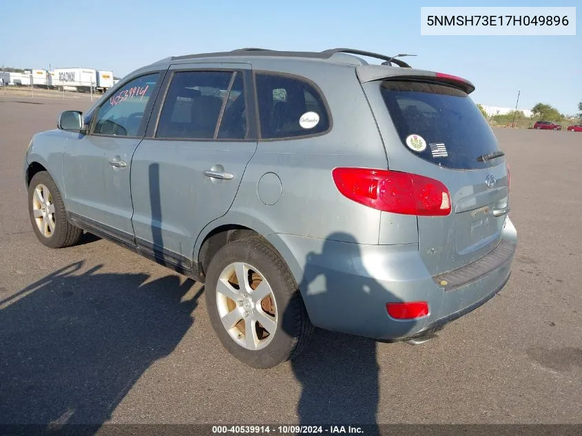 2007 Hyundai Santa Fe Limited/Se VIN: 5NMSH73E17H049896 Lot: 40539914