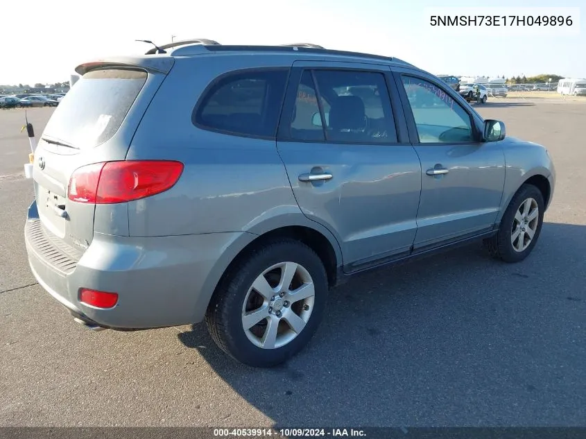 2007 Hyundai Santa Fe Limited/Se VIN: 5NMSH73E17H049896 Lot: 40539914