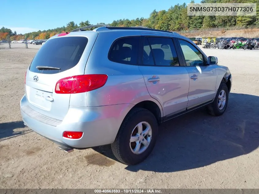 2007 Hyundai Santa Fe Gls VIN: 5NMSG73D37H077306 Lot: 40563593