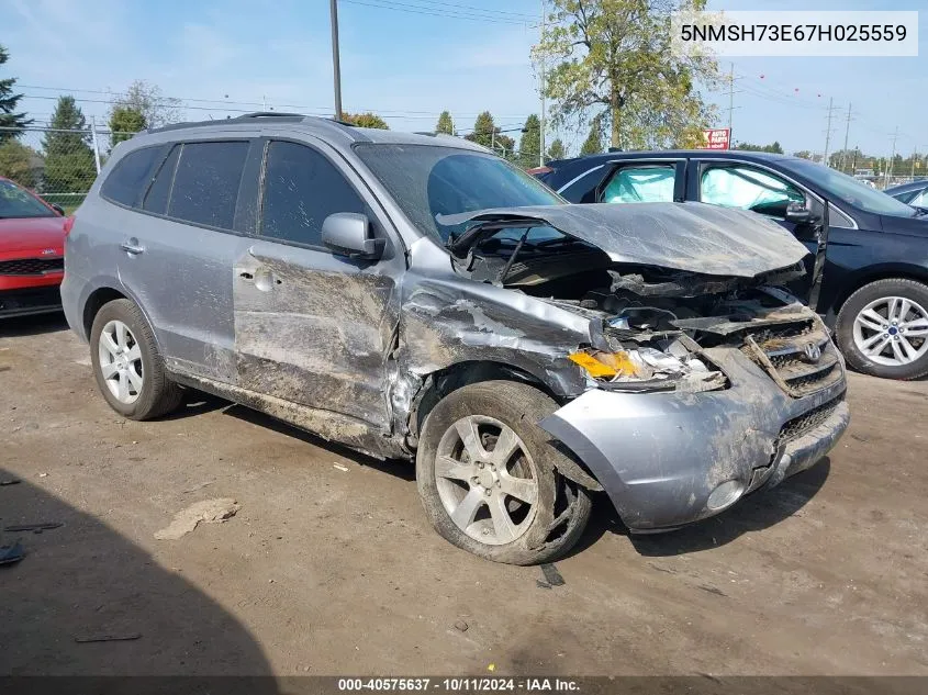 2007 Hyundai Santa Fe Limited/Se VIN: 5NMSH73E67H025559 Lot: 40575637