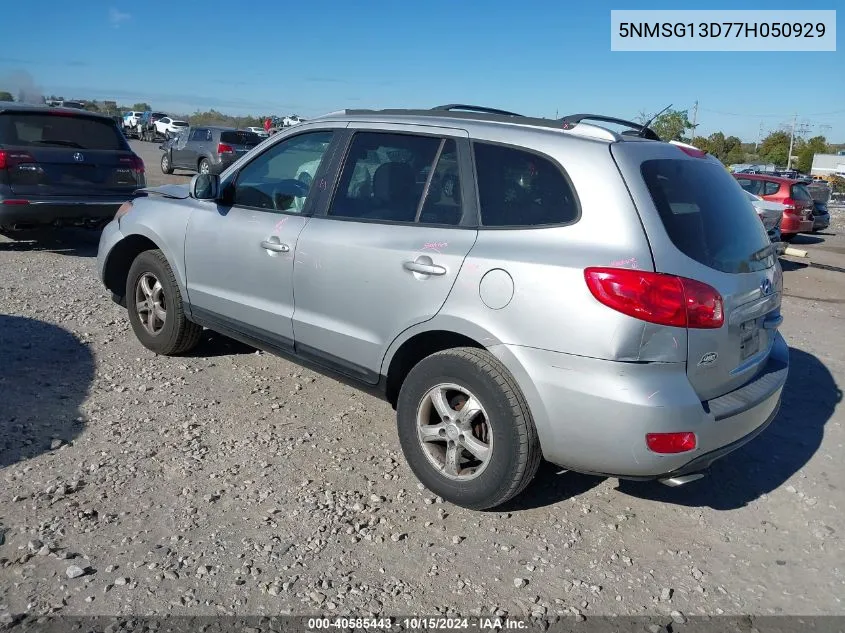 2007 Hyundai Santa Fe Gls VIN: 5NMSG13D77H050929 Lot: 40585443