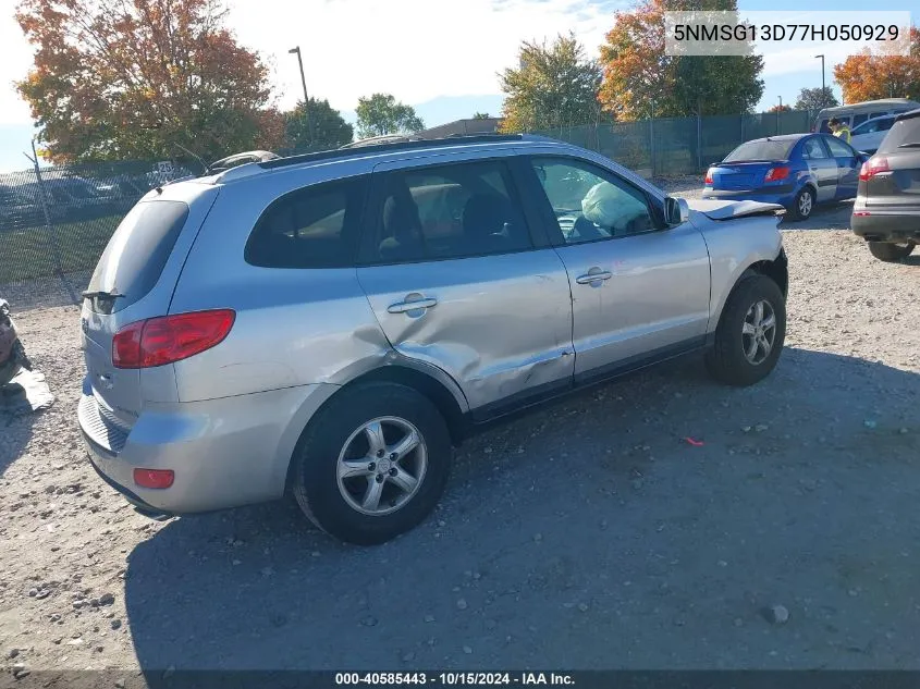 2007 Hyundai Santa Fe Gls VIN: 5NMSG13D77H050929 Lot: 40585443