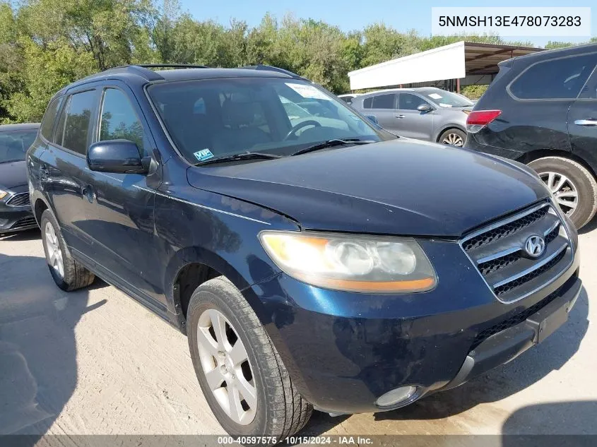 2007 Hyundai Santa Fe Limited/Se VIN: 5NMSH13E478073283 Lot: 40597575