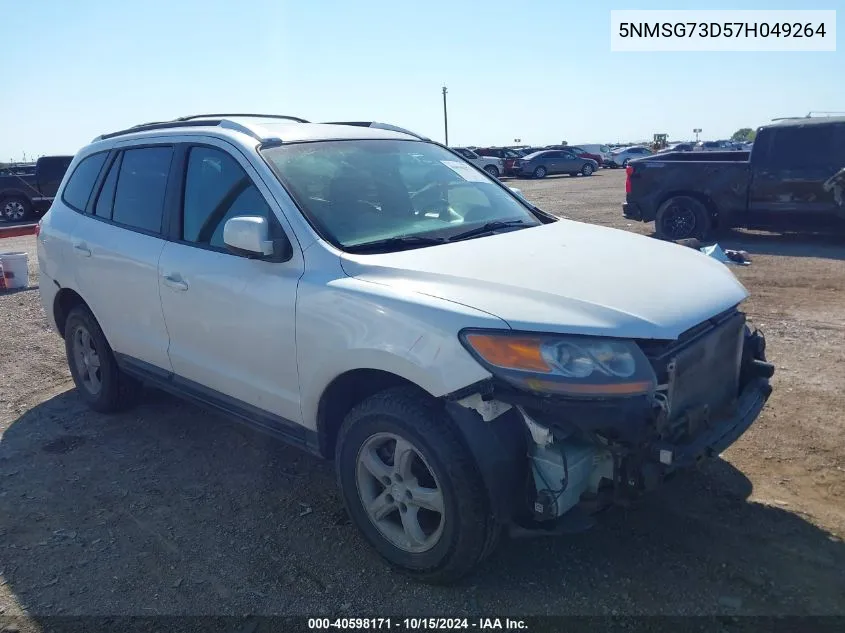 2007 Hyundai Santa Fe Gls VIN: 5NMSG73D57H049264 Lot: 40598171