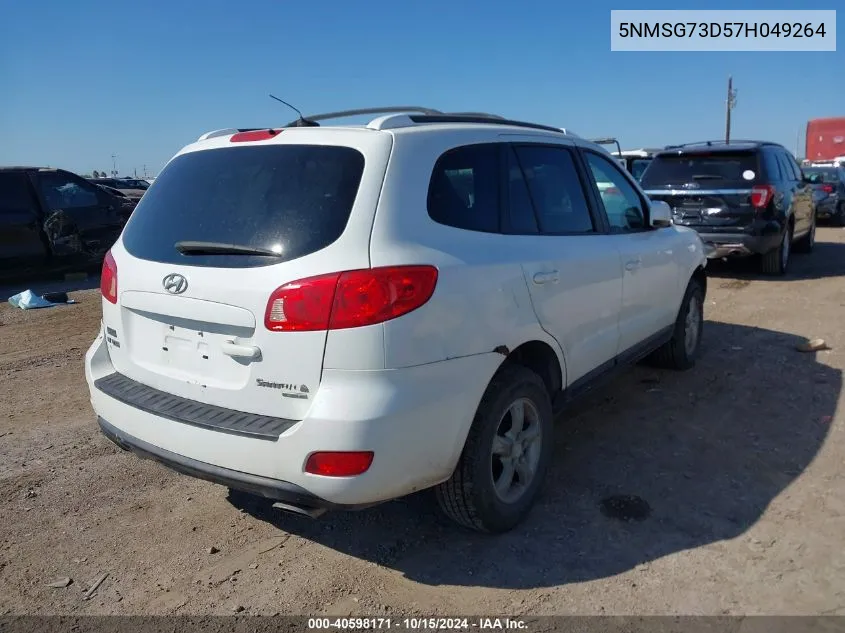 2007 Hyundai Santa Fe Gls VIN: 5NMSG73D57H049264 Lot: 40598171