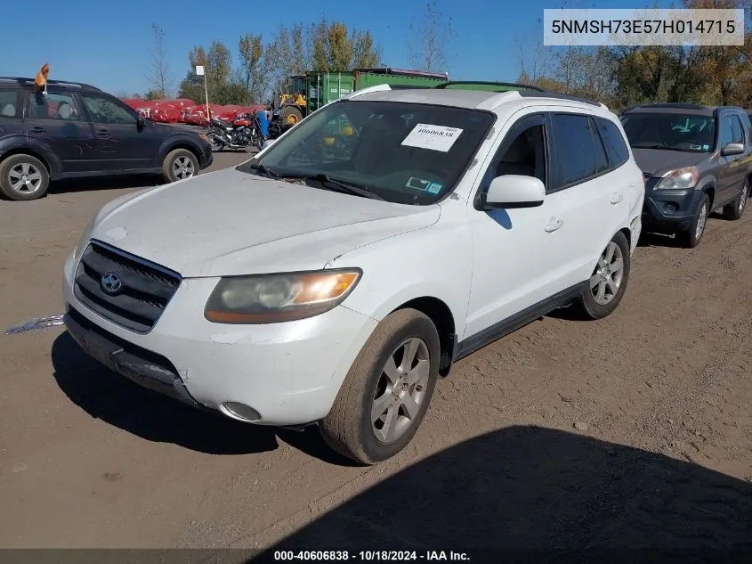 2007 Hyundai Santa Fe Limited/Se VIN: 5NMSH73E57H014715 Lot: 40606838